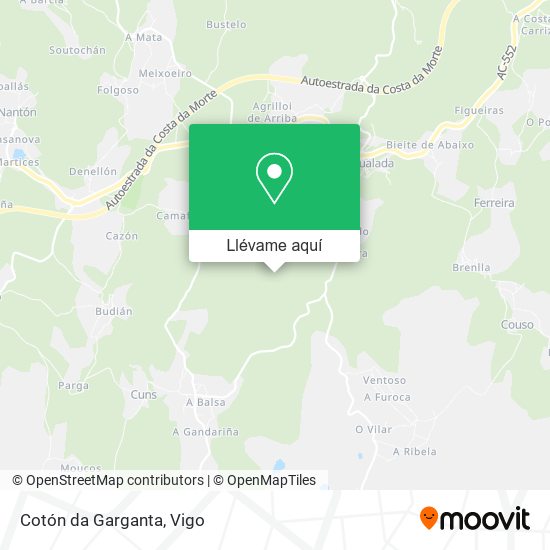 Mapa Cotón da Garganta