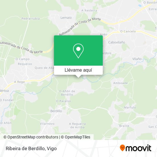 Mapa Ribeira de Berdillo