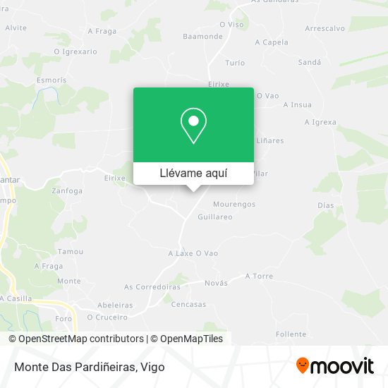 Mapa Monte Das Pardiñeiras