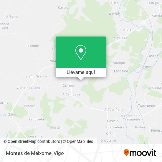 Mapa Montes de Méixome