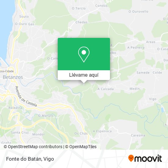 Mapa Fonte do Batán