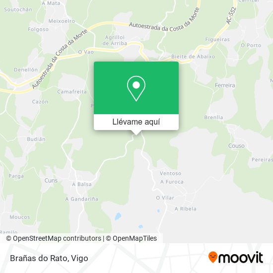 Mapa Brañas do Rato