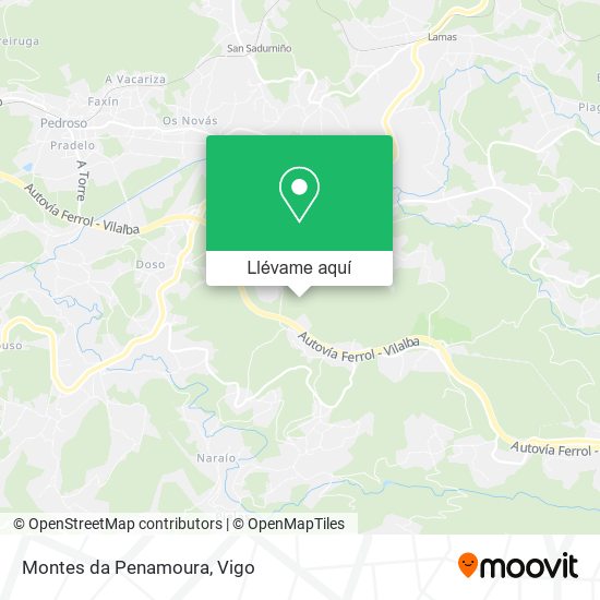 Mapa Montes da Penamoura