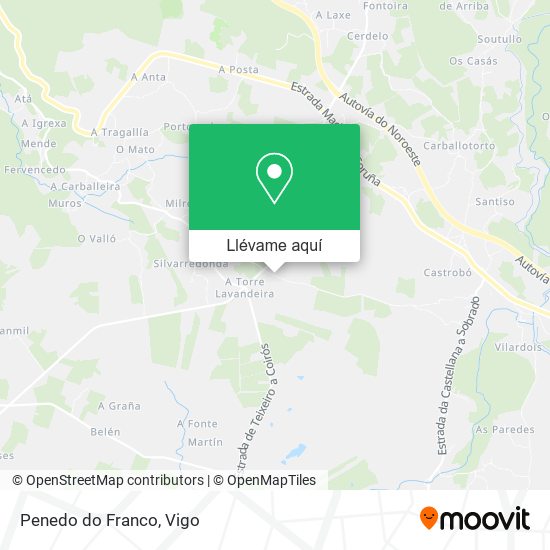 Mapa Penedo do Franco