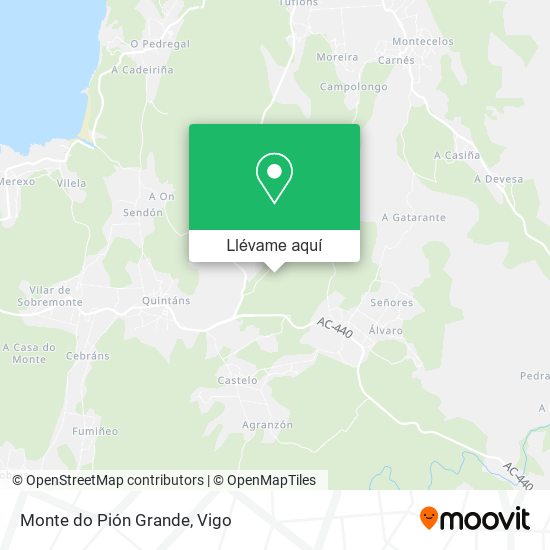 Mapa Monte do Pión Grande