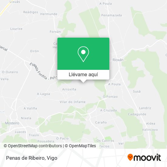 Mapa Penas de Ribeiro