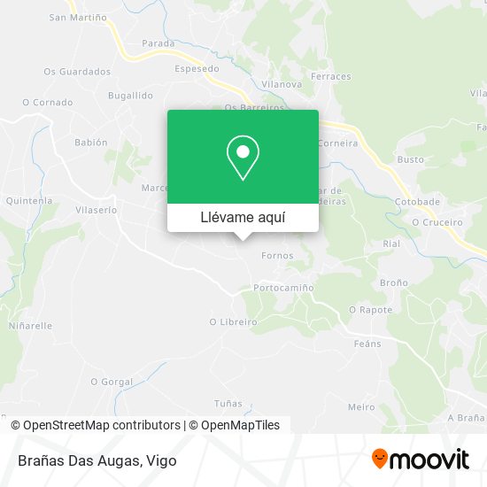 Mapa Brañas Das Augas