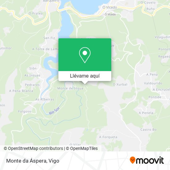 Mapa Monte da Áspera