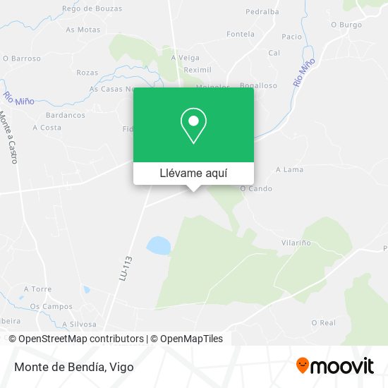 Mapa Monte de Bendía