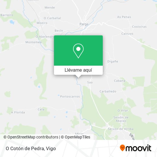 Mapa O Cotón de Pedra