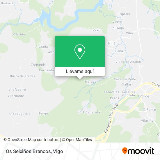 Mapa Os Seixiños Brancos