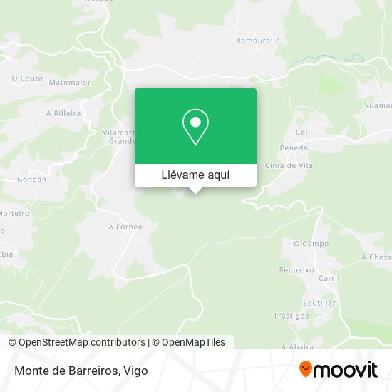 Mapa Monte de Barreiros