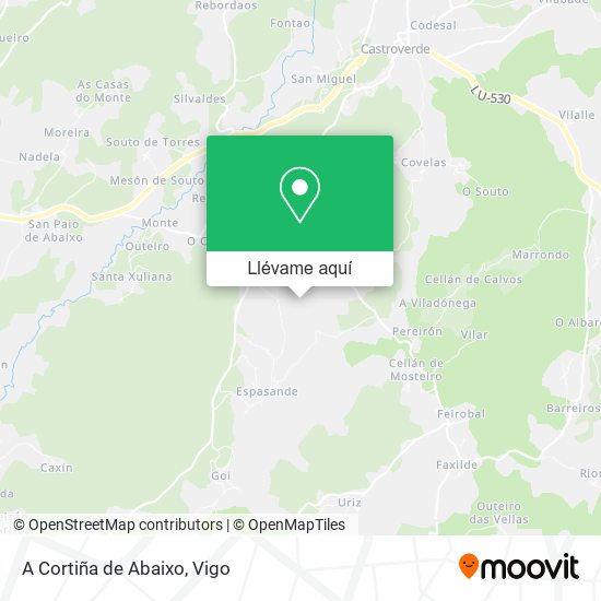 Mapa A Cortiña de Abaixo