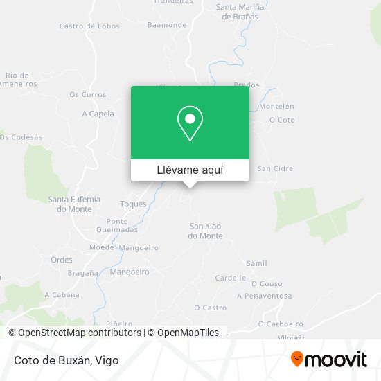 Mapa Coto de Buxán