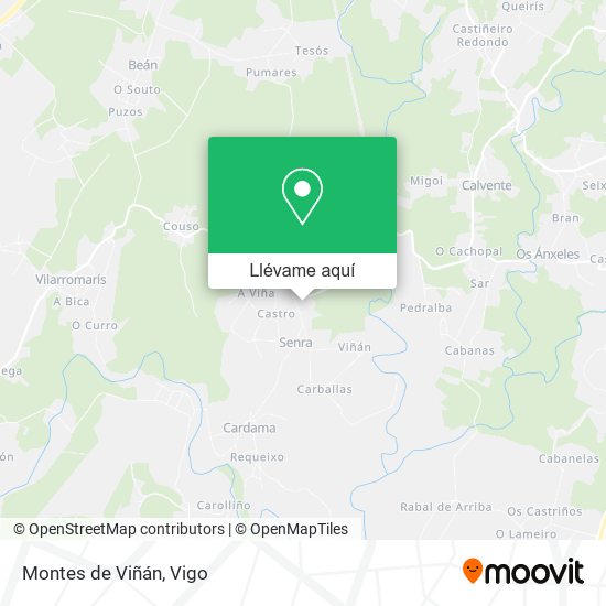 Mapa Montes de Viñán