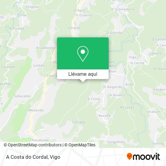 Mapa A Costa do Cordal