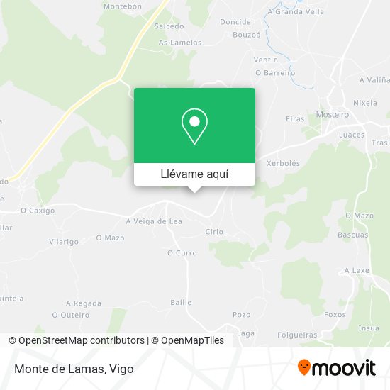 Mapa Monte de Lamas