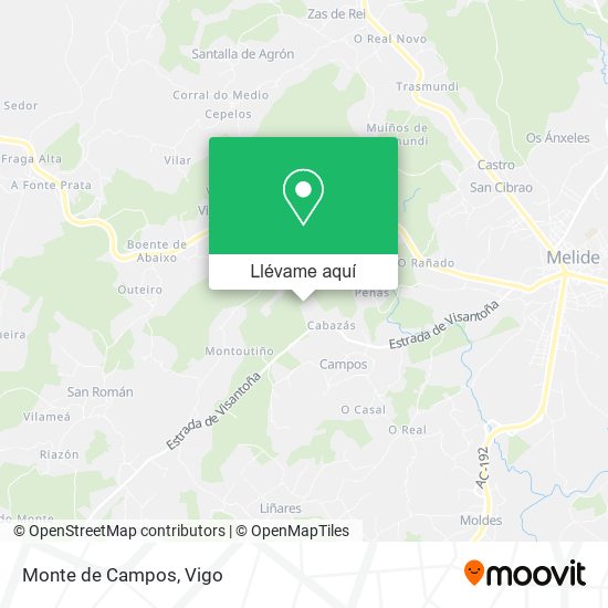 Mapa Monte de Campos