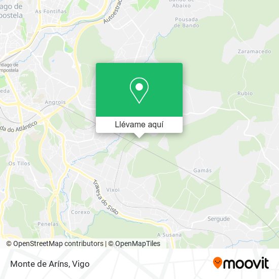Mapa Monte de Aríns