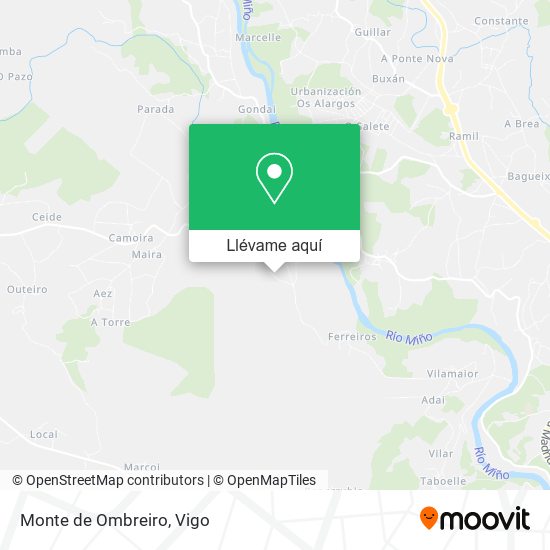 Mapa Monte de Ombreiro