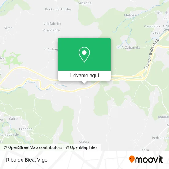 Mapa Riba de Bica