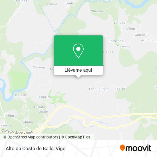 Mapa Alto da Costa de Ballo