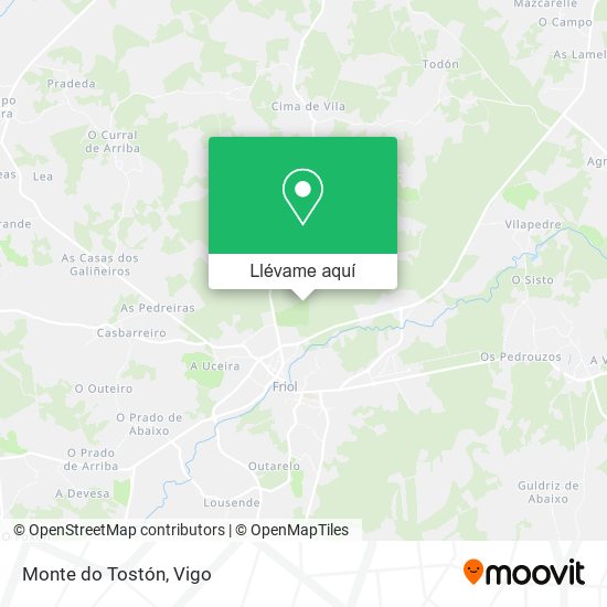 Mapa Monte do Tostón
