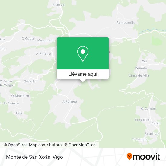 Mapa Monte de San Xoán