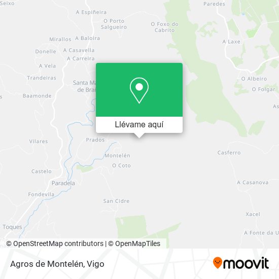 Mapa Agros de Montelén