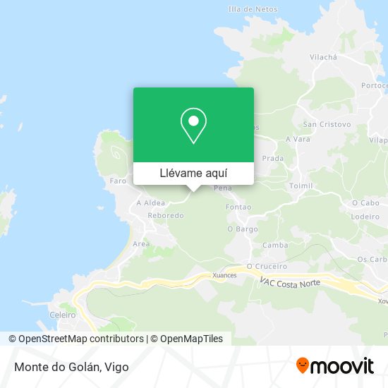 Mapa Monte do Golán