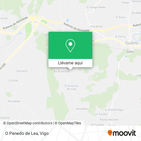 Mapa O Penedo de Lea