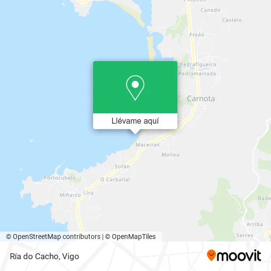 Mapa Ría do Cacho