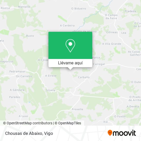 Mapa Chousas de Abaixo