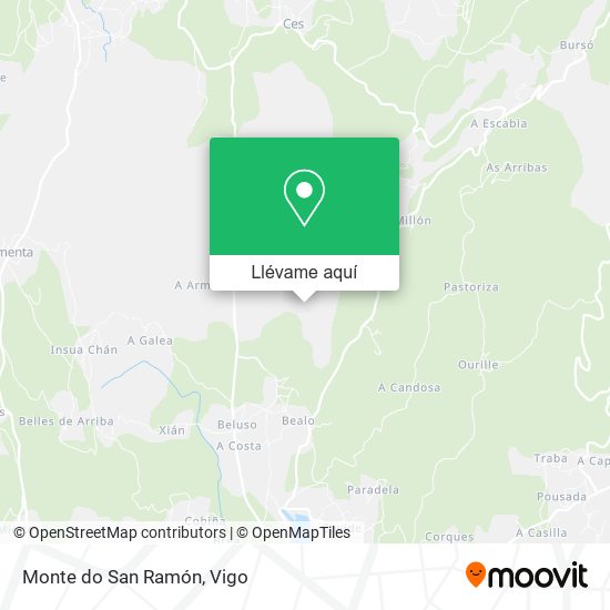 Mapa Monte do San Ramón