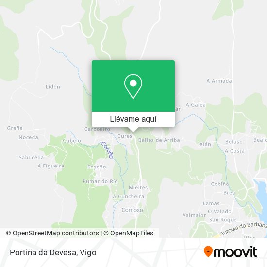 Mapa Portiña da Devesa