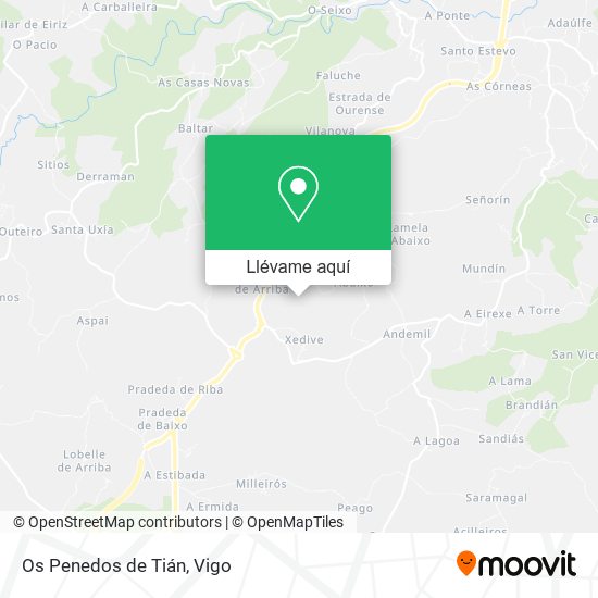 Mapa Os Penedos de Tián
