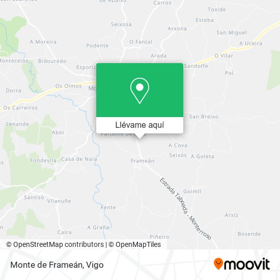 Mapa Monte de Frameán
