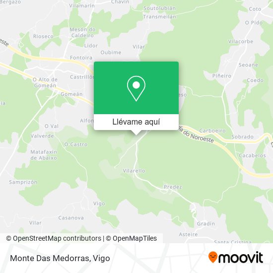 Mapa Monte Das Medorras