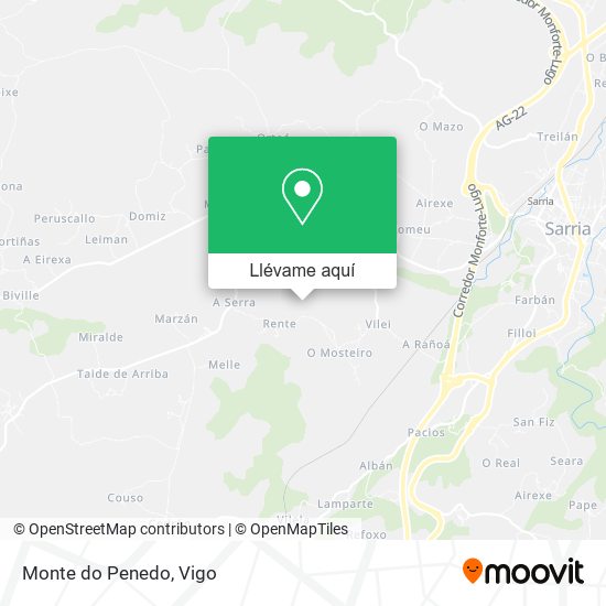 Mapa Monte do Penedo