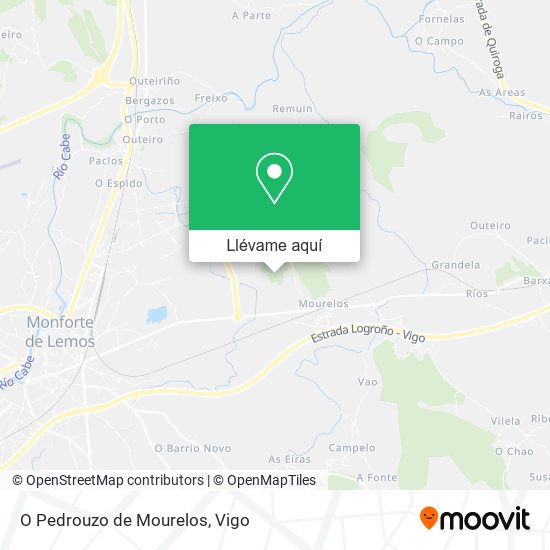 Mapa O Pedrouzo de Mourelos