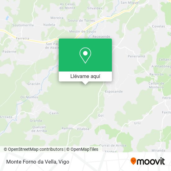 Mapa Monte Forno da Vella