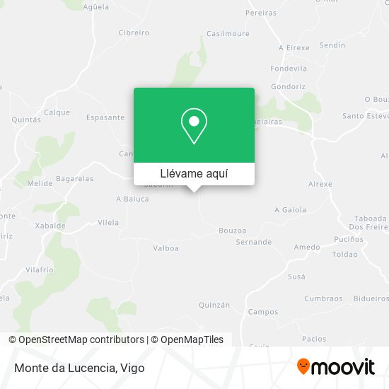 Mapa Monte da Lucencia