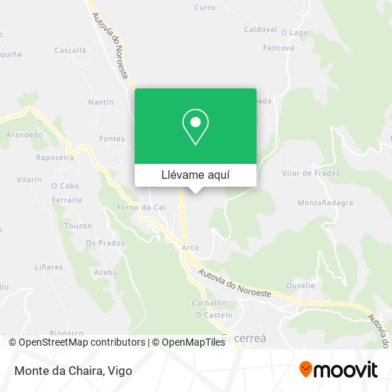 Mapa Monte da Chaira