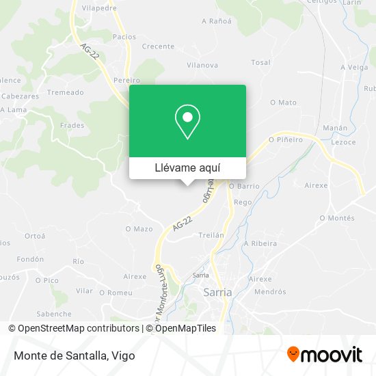 Mapa Monte de Santalla