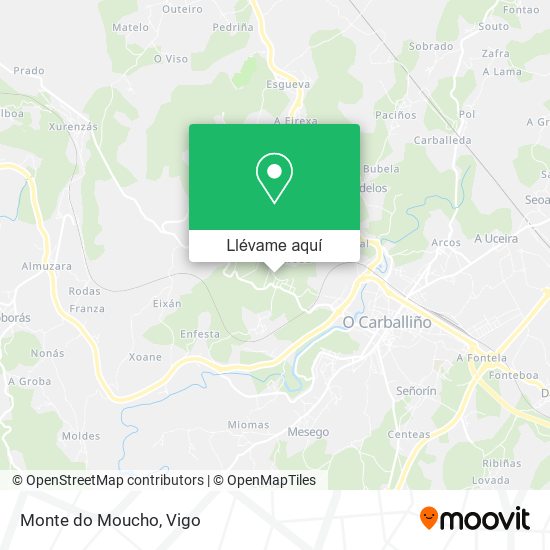 Mapa Monte do Moucho