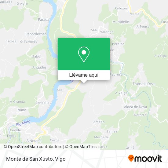 Mapa Monte de San Xusto