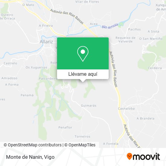 Mapa Monte de Nanín