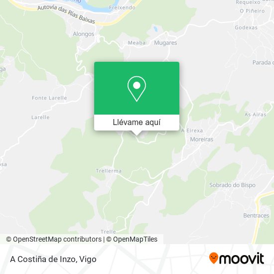 Mapa A Costiña de Inzo
