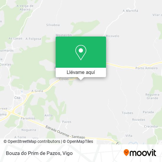 Mapa Bouza do Prim de Pazos