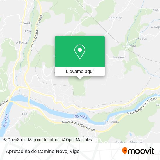 Mapa Apretadiña de Camino Novo